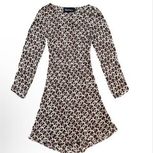 Brown and White Realisation Par dress